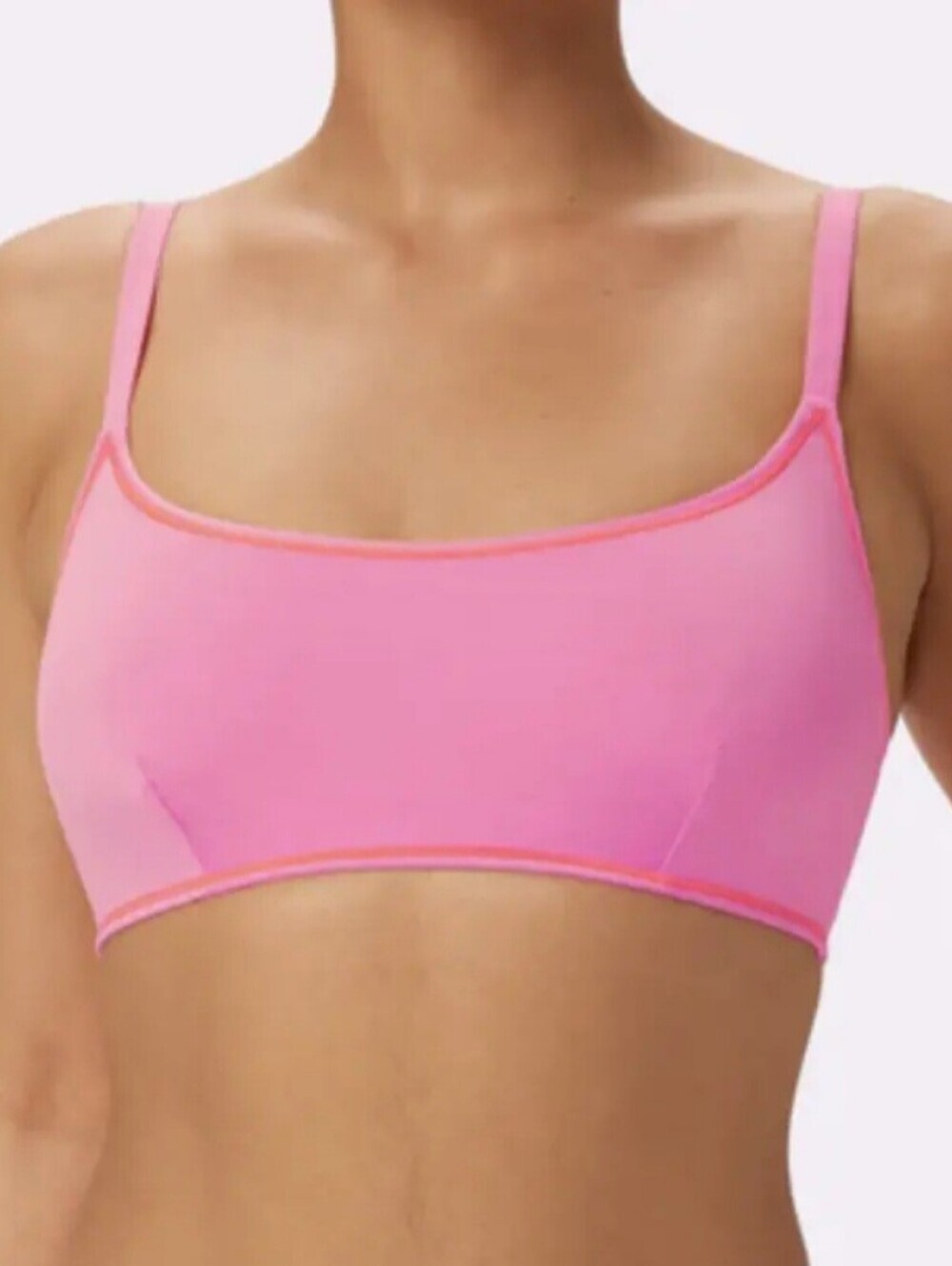 Parade Vintage Soft Scoop Bralette Cotton in Bubble Gum Pop, Size XL